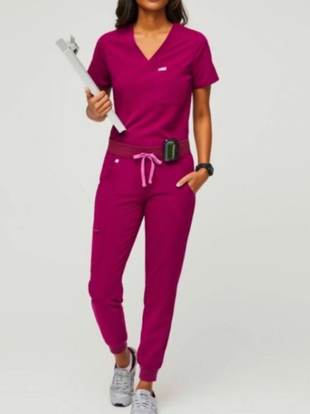 FIGS Raspberry Scrub Set- Lg